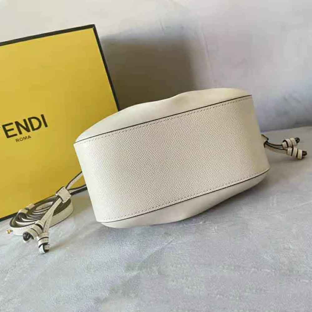 Fendi Women Pomodorino White Leather Mini-Bag - image 6