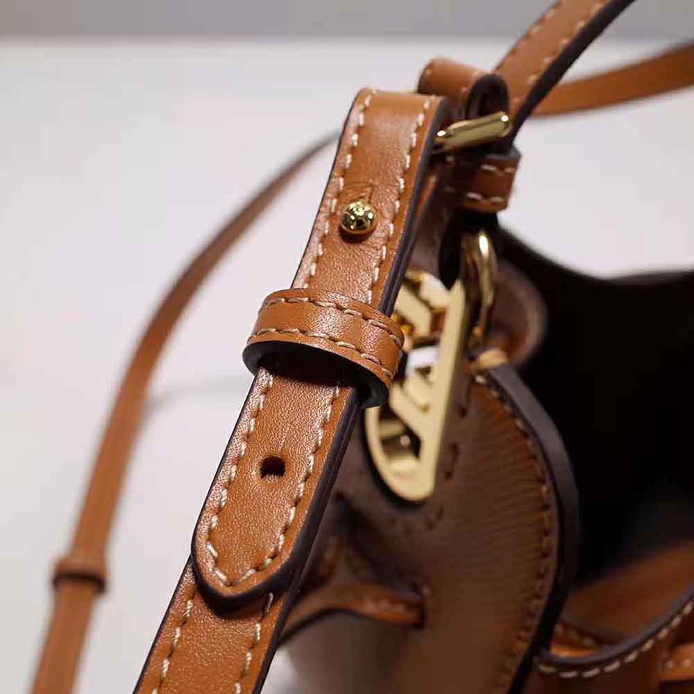 Fendi Women Pomodorino Brown Leather Mini-Bag - image 9