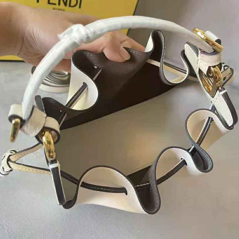 Fendi Women Pomodorino White Leather Mini-Bag - image 8