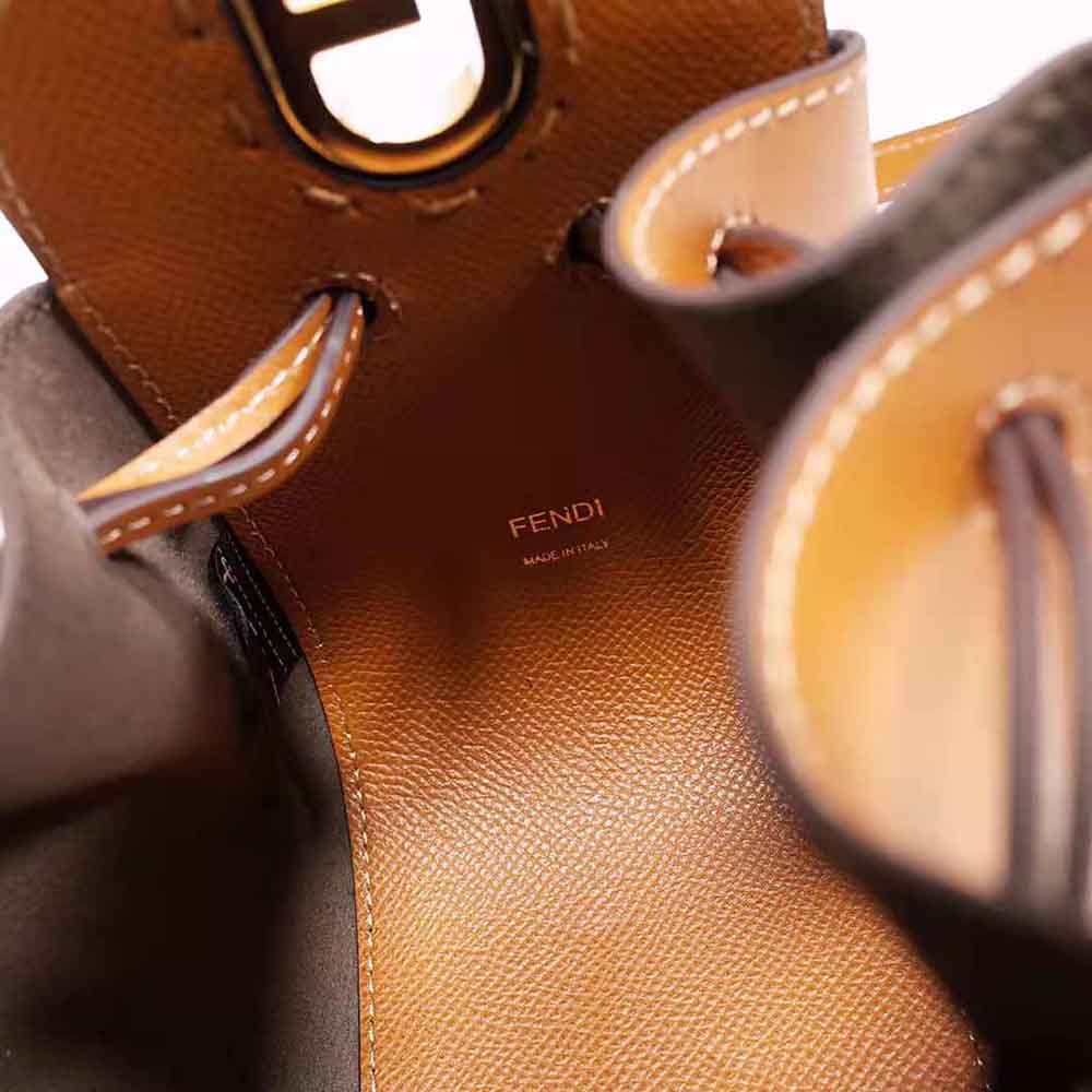 Fendi Women Pomodorino Brown Leather Mini-Bag - image 8
