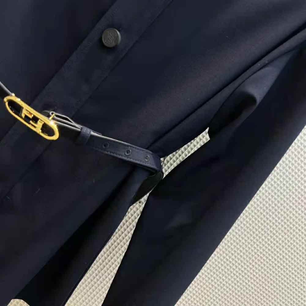 Fendi Women Single-Breasted Blue Wool Go-To Jacket - image 9