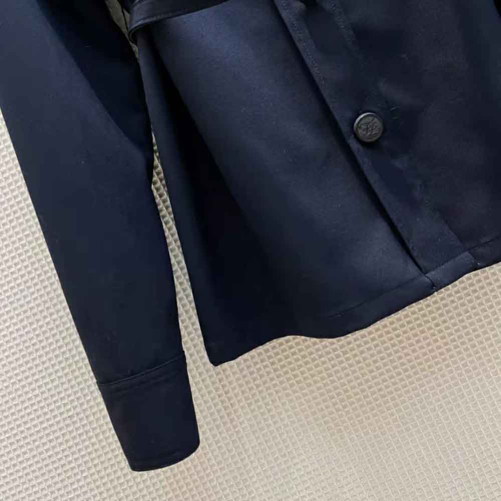 Fendi Women Single-Breasted Blue Wool Go-To Jacket - image 7