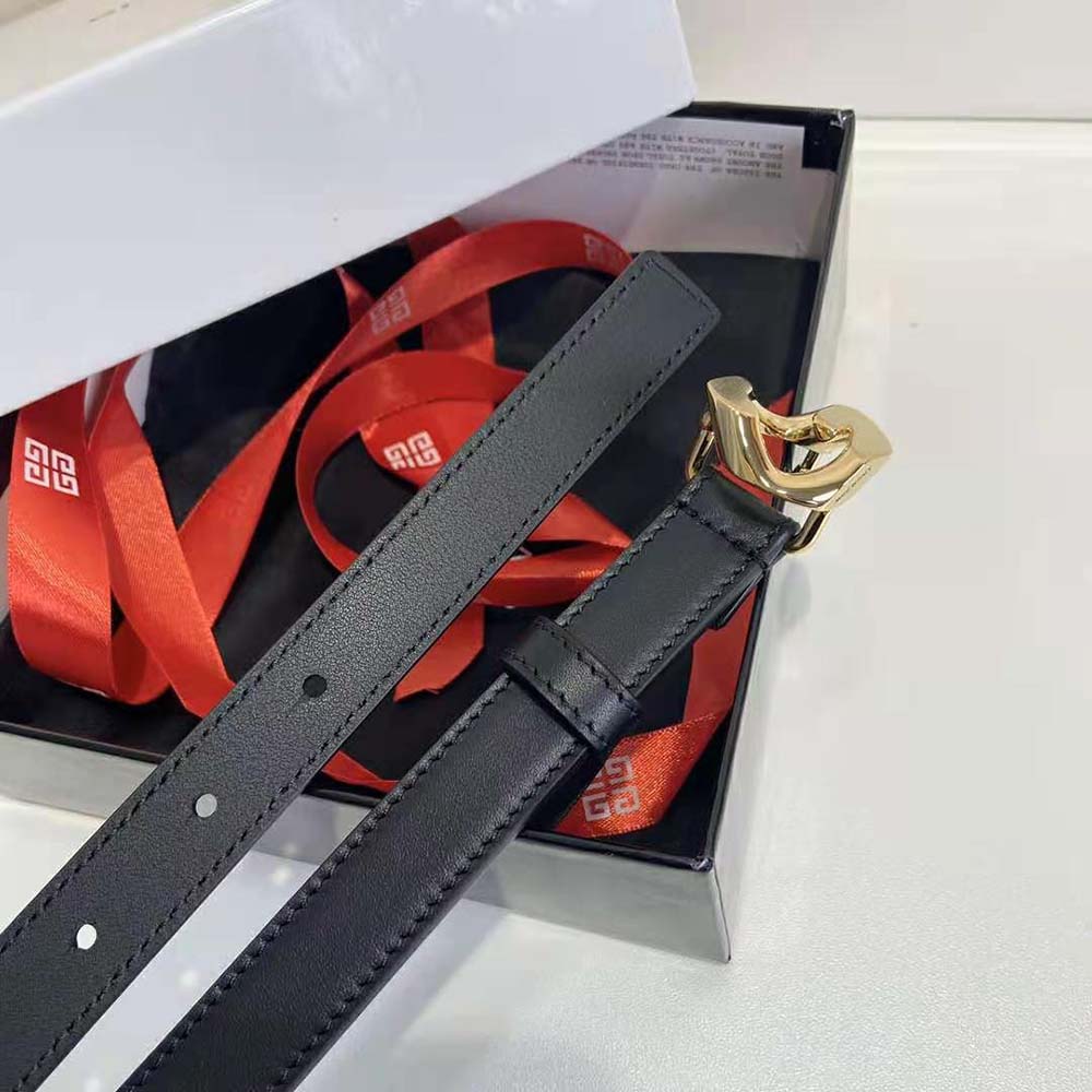 Givenchy Women G Chain Buckle Thin Reversible Belt in Smooth Leather-Gold - image 9