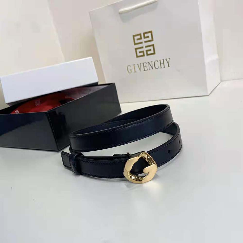 Givenchy Women G Chain Buckle Thin Reversible Belt in Smooth Leather-Gold - image 4
