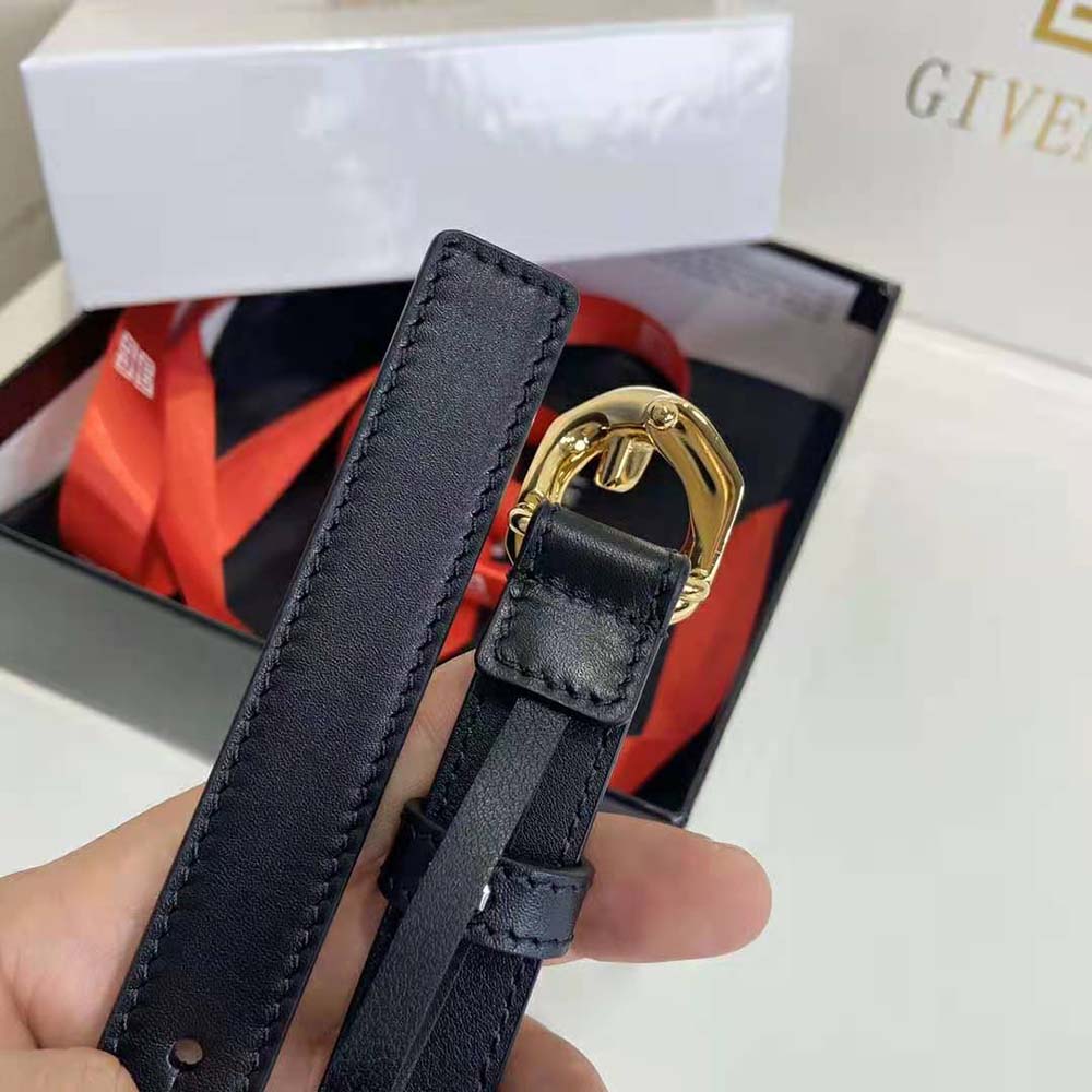 Givenchy Women G Chain Buckle Thin Reversible Belt in Smooth Leather-Gold - image 7