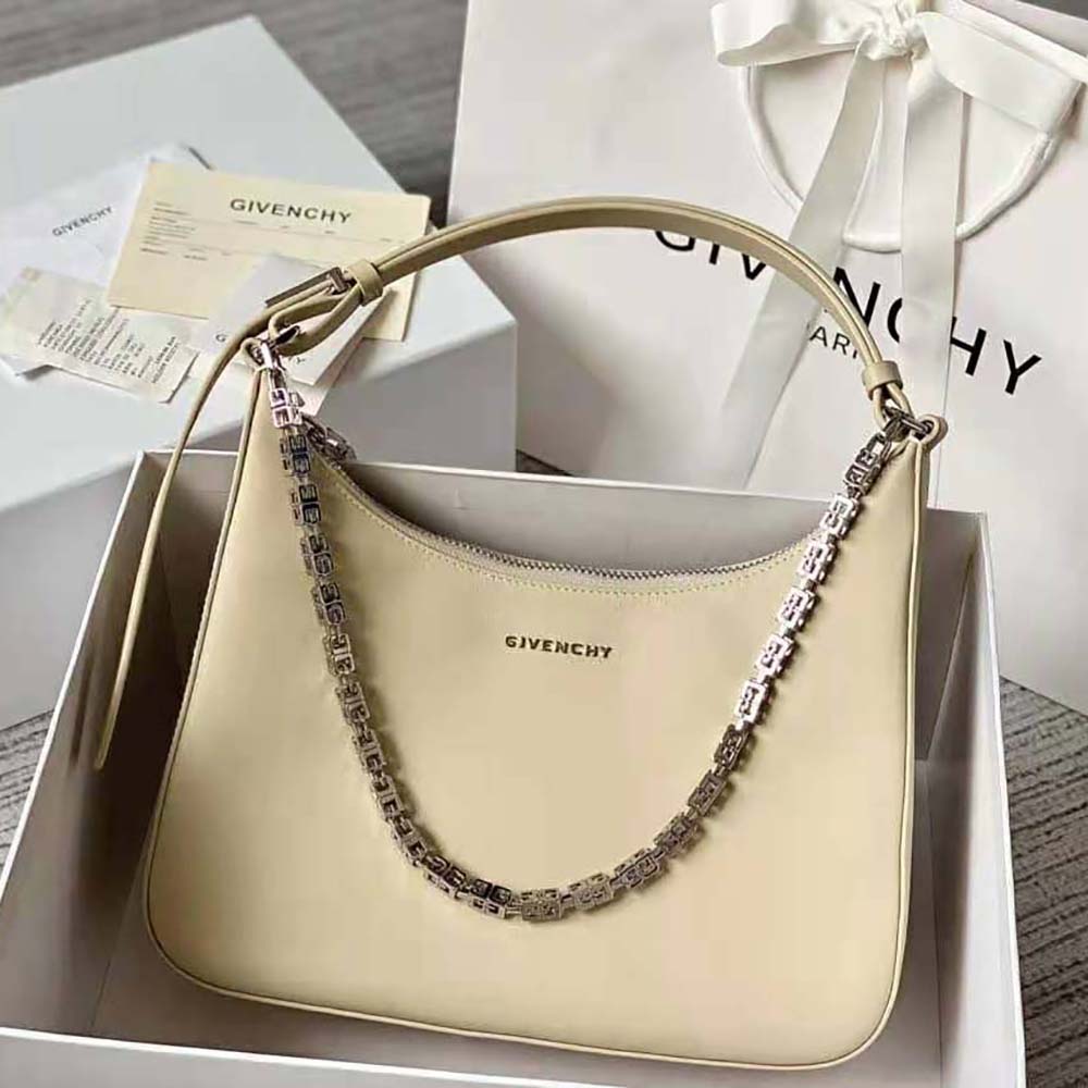 Close-up of moon cut out detail on Givenchy Medium Moon Bag
