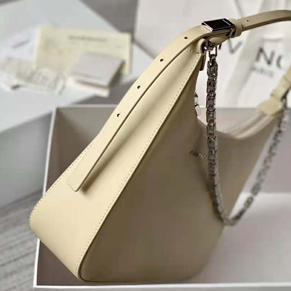 Givenchy Women Medium Moon Cut Out Bag in Leather-Beige - image 4