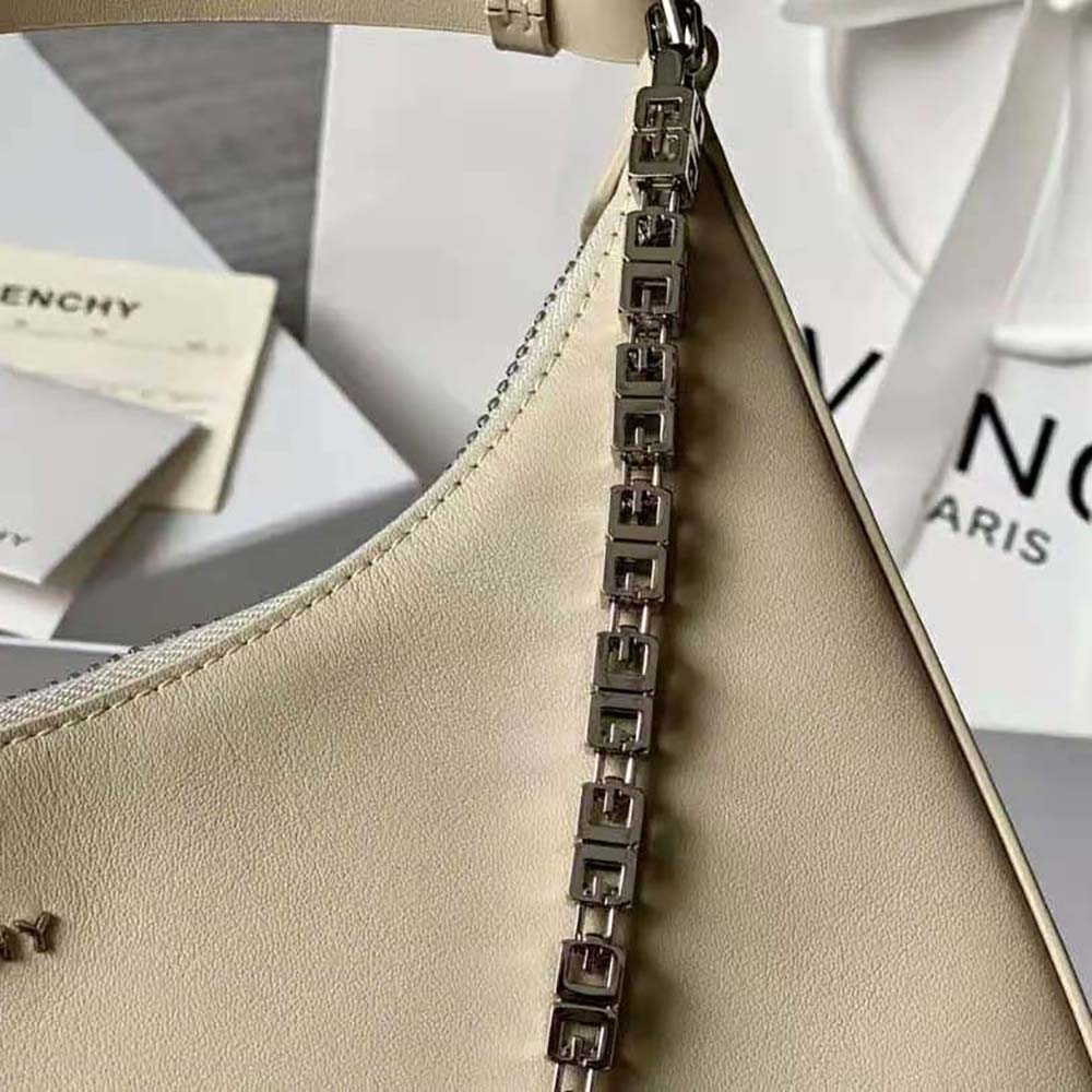 Givenchy Women Medium Moon Cut Out Bag in Leather-Beige - image 8