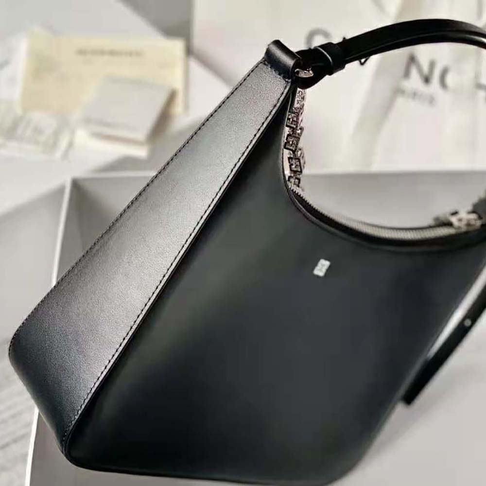 Givenchy Women Medium Moon Cut Out Bag in Leather-Black - image 4