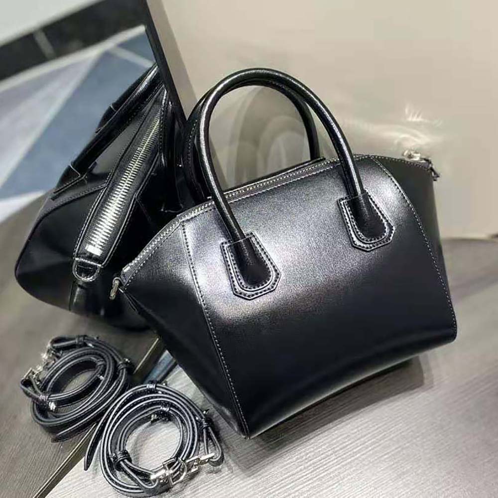Givenchy Women Mini Antigona Bag in Box Leather with Chain-Black - image 4