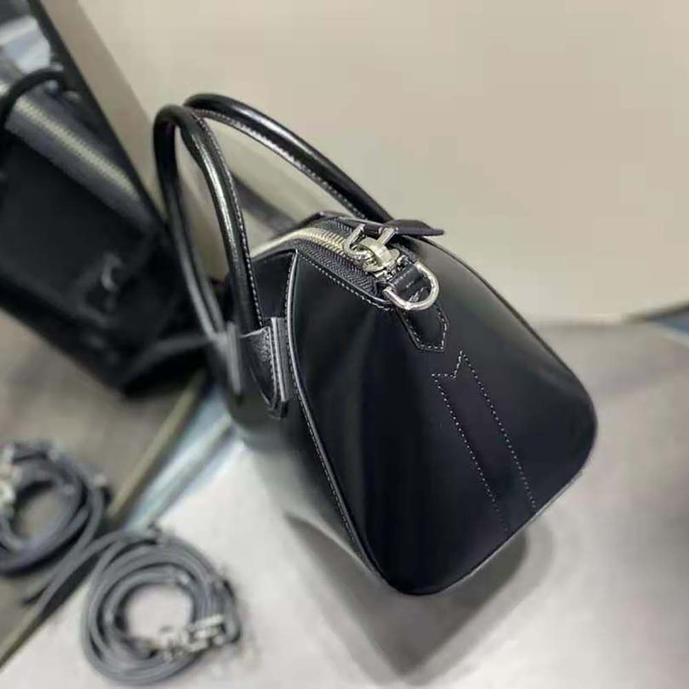 Givenchy Women Mini Antigona Bag in Box Leather with Chain-Black - image 5