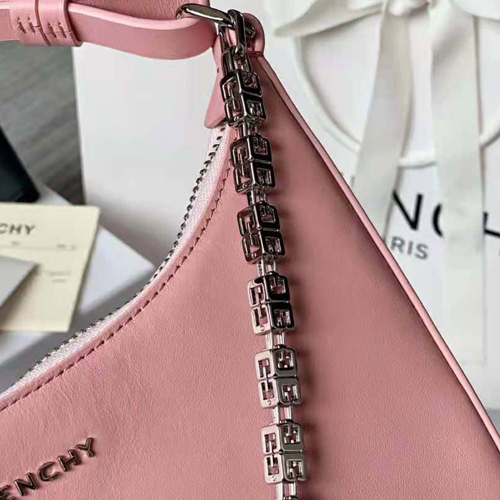 Givenchy Women Small Moon Cut Out Bag in Leather-Pink - image 10