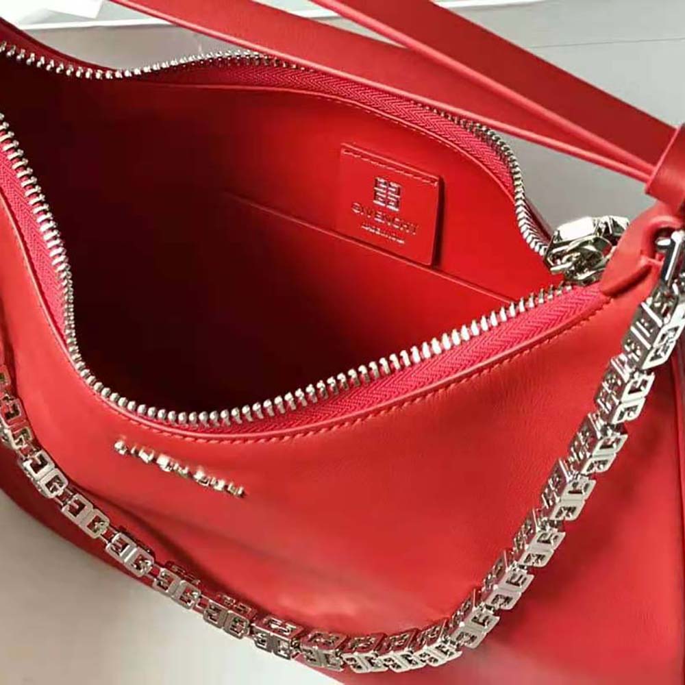 Givenchy Women Small Moon Cut Out Bag in Leather-Red - image 10