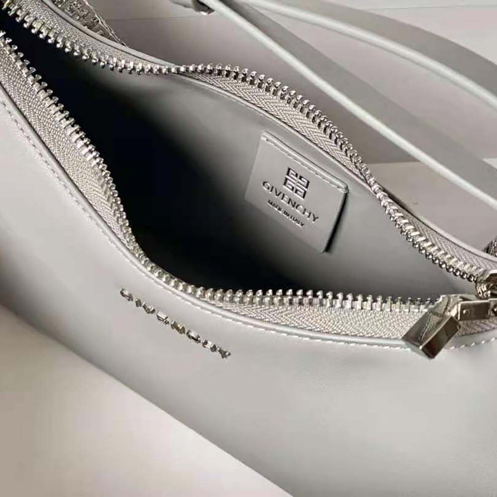 Givenchy Women Small Moon Cut Out Bag in Leather-Silver - image 9