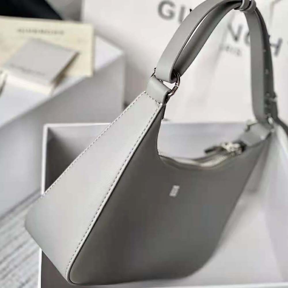 Givenchy Women Small Moon Cut Out Bag in Leather-Silver - image 4