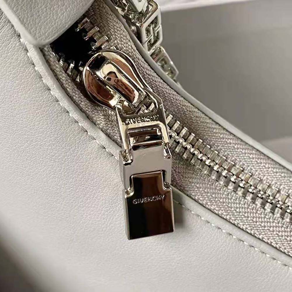 Givenchy Women Small Moon Cut Out Bag in Leather-Silver - image 6