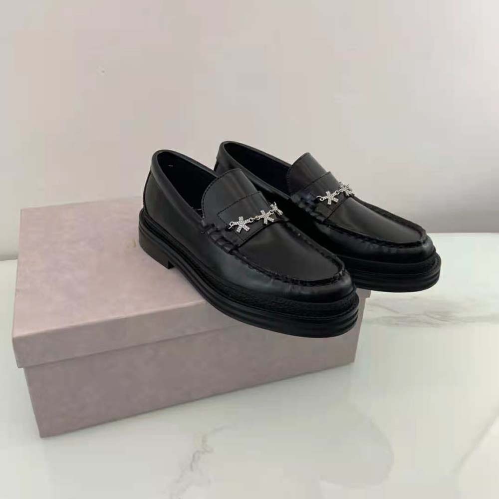 Jimmy Choo Men Jc Eric Haze Ezra M Black Box Calf Loafers with Eric Haze Star Chain - image 4