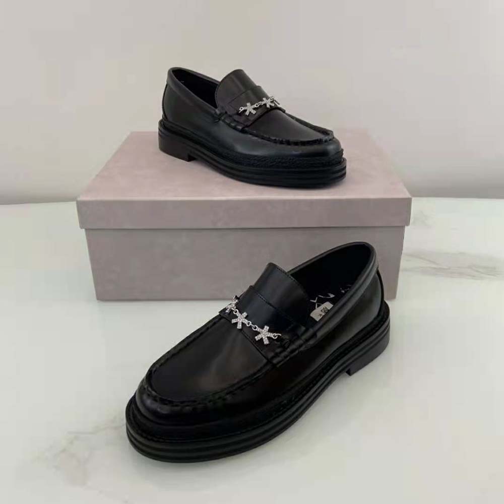 Jimmy Choo Men Jc Eric Haze Ezra M Black Box Calf Loafers with Eric Haze Star Chain - image 8