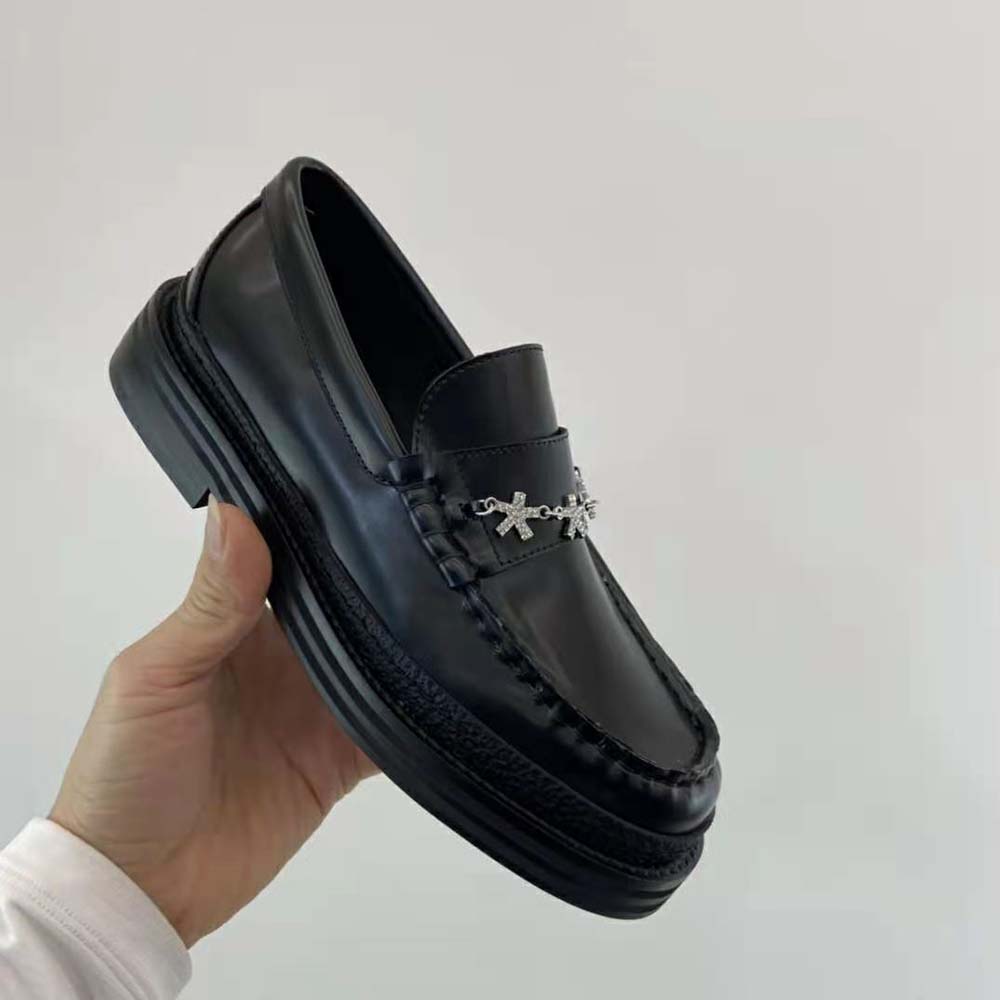 Jimmy Choo Men Jc Eric Haze Ezra M Black Box Calf Loafers with Eric Haze Star Chain - image 7