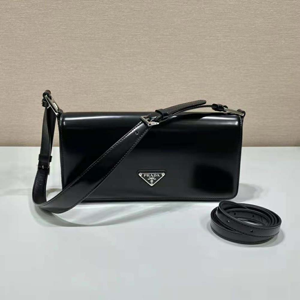 Prada Women Brushed Leather Prada Femme Bag-Black - image 4