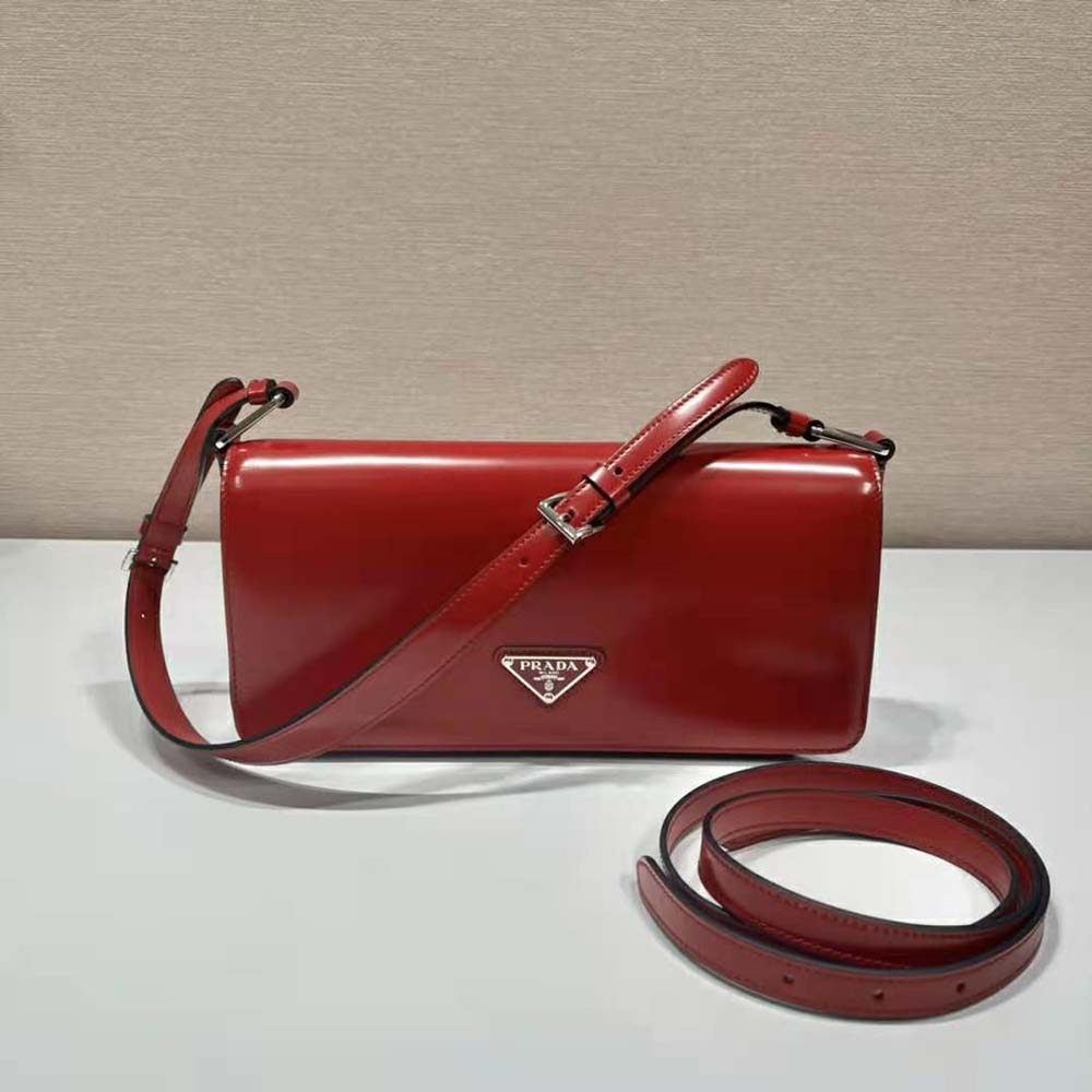 Prada Women Brushed Leather Prada Femme Bag-Red - image 4