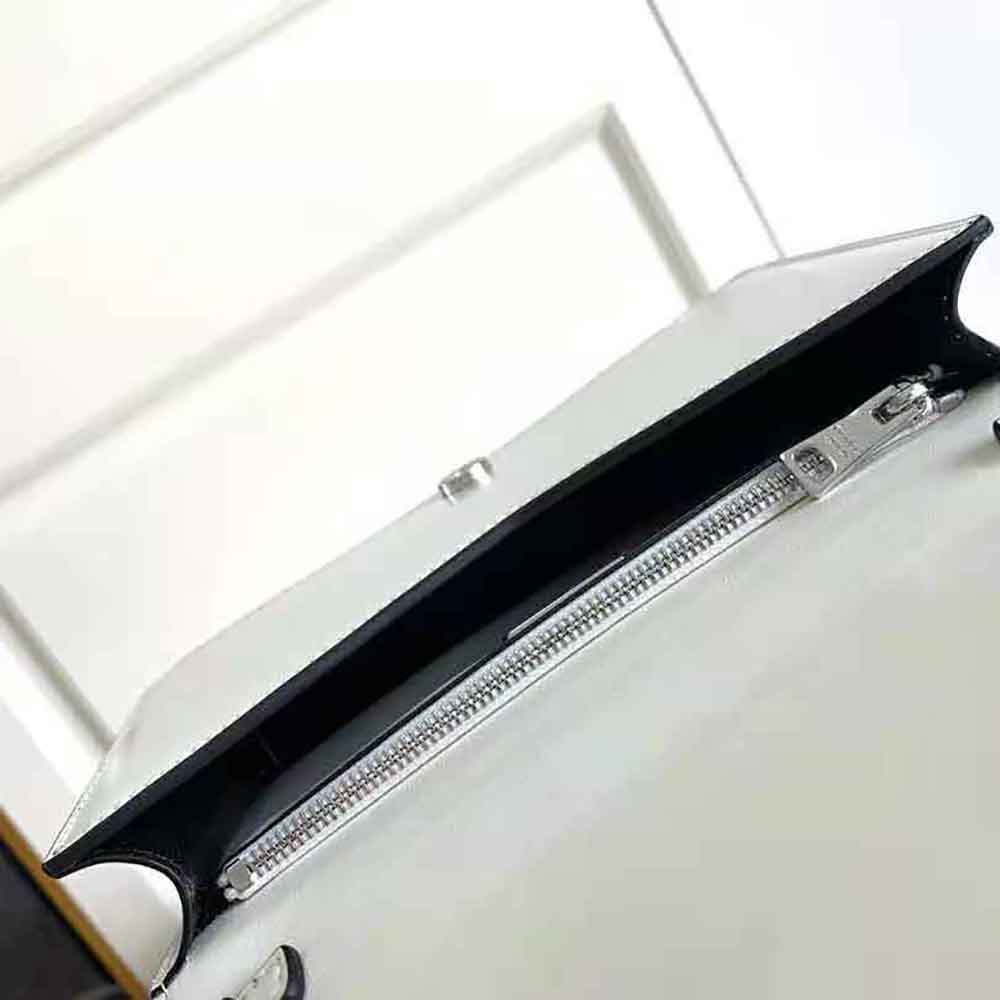 Prada Women Brushed Leather Shoulder Bag-White - image 6