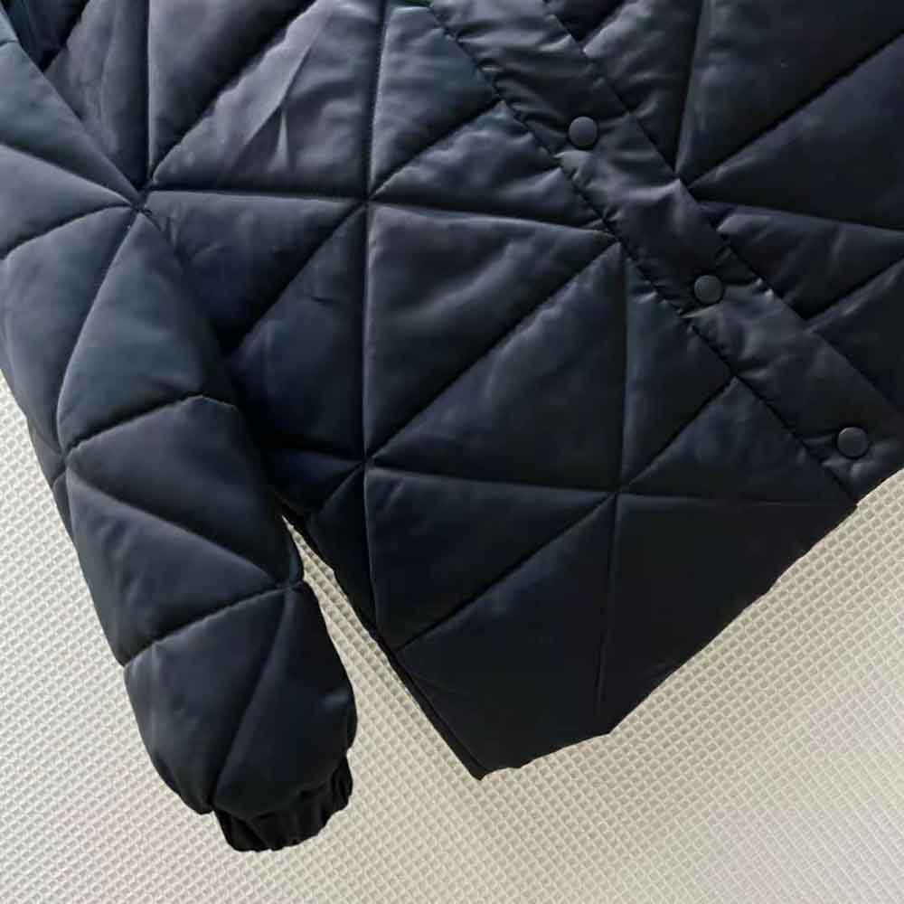 Prada Women Emblematic Triangle Quilted Re-Nylon Jacket-Black - image 9