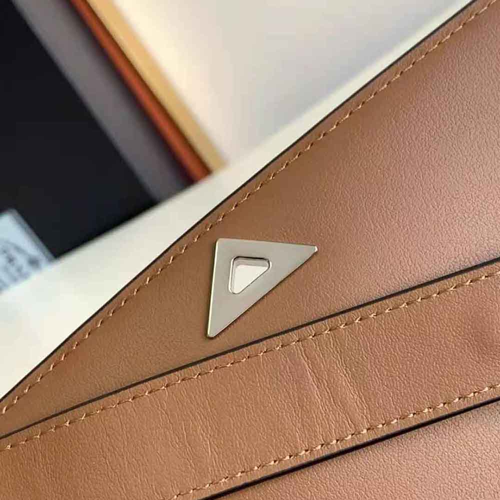Prada Women Embleme Brushed-Leather Bag-Brown - image 8