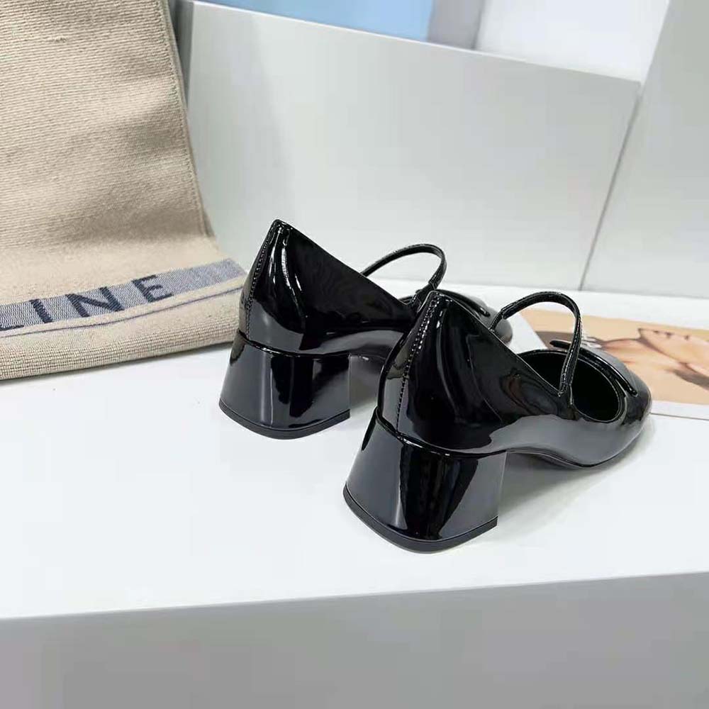 Prada Women Patent Leather Pumps in 45mm Heel Height-Black - image 10