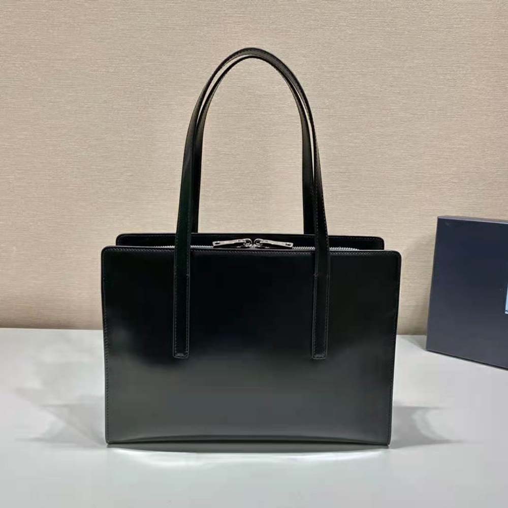 Prada Women Re-Edition 1995 Brushed-Leather Medium Handbag-Black - image 4