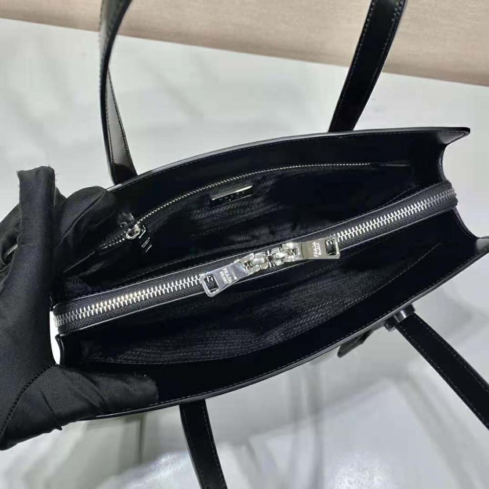 Prada Women Re-Edition 1995 Brushed-Leather Medium Handbag-Black - image 9