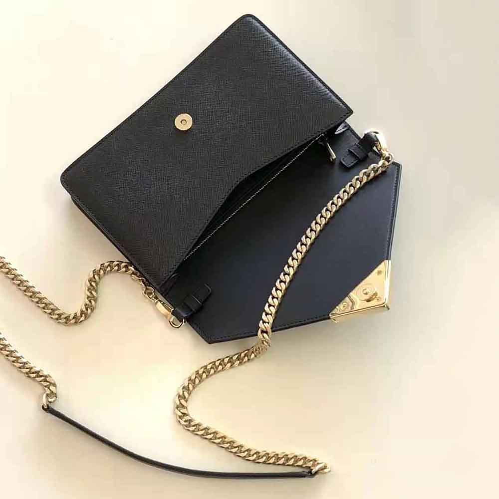 Prada Women Saffiano Leather Shoulder Bag-Black - image 6