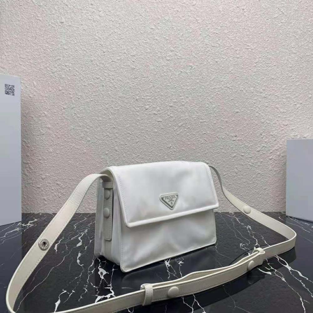 Prada Women Small Padded Re-Nylon Shoulder Bag-White - image 4