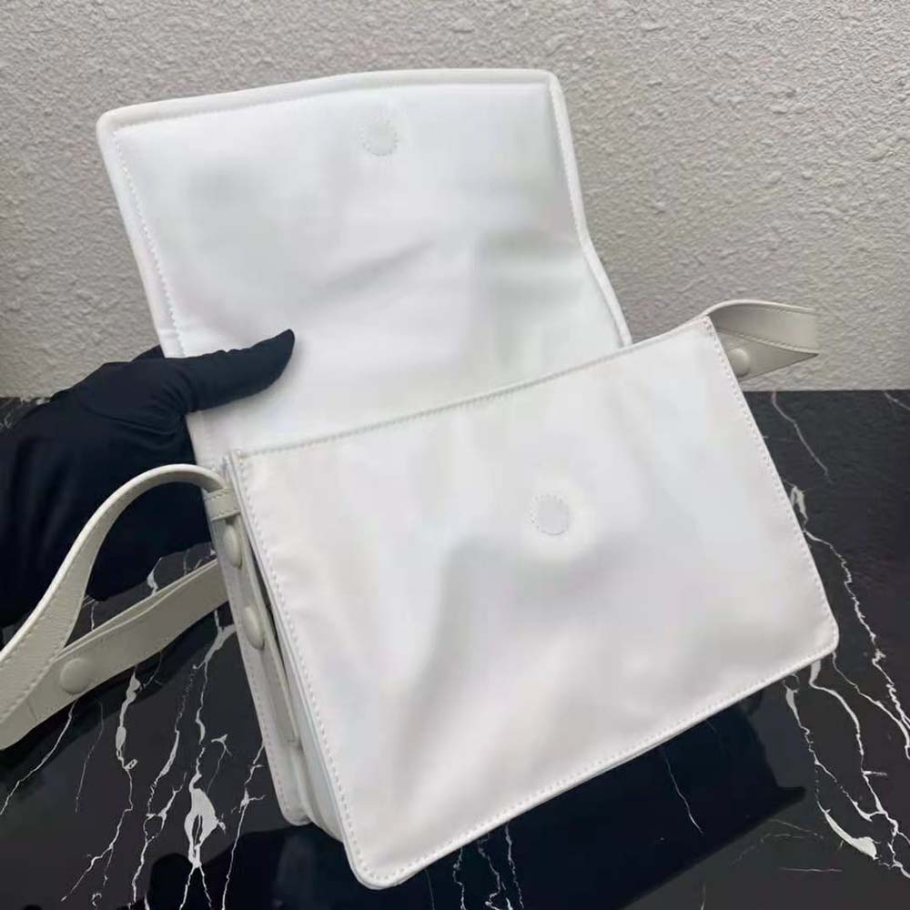 Prada Women Small Padded Re-Nylon Shoulder Bag-White - image 6