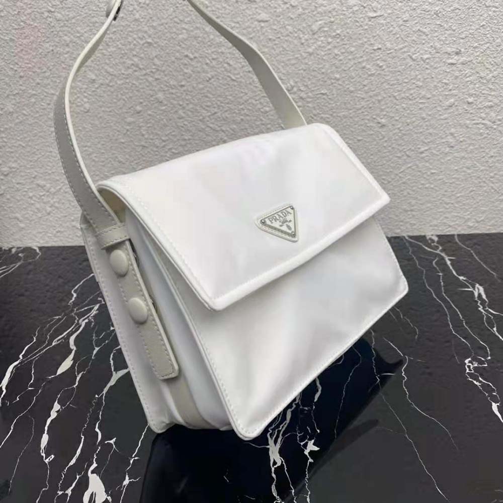 Prada Women Small Padded Re-Nylon Shoulder Bag-White - image 5