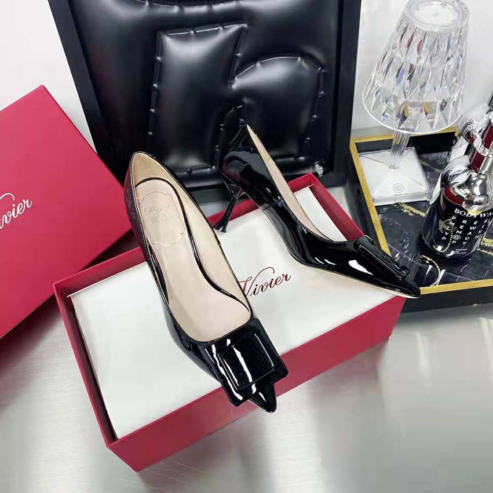 Roger Vivier Women Viv In The City Pumps in Patent Leather-Black - image 5