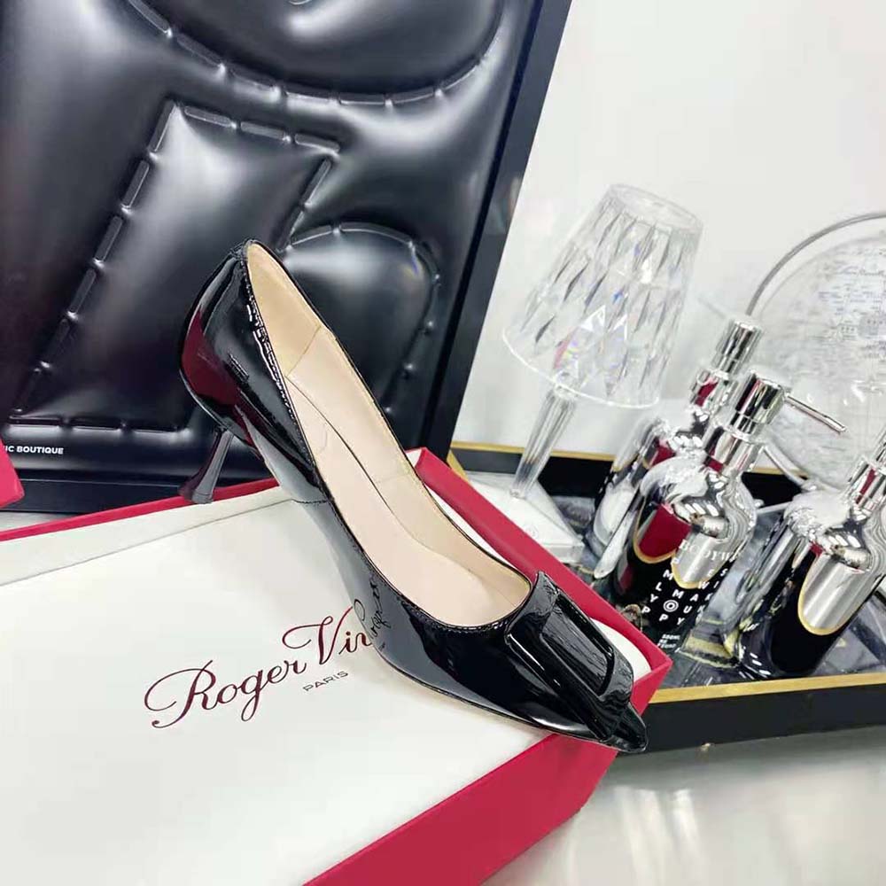 Roger Vivier Women Viv In The City Pumps in Patent Leather-Black - image 9