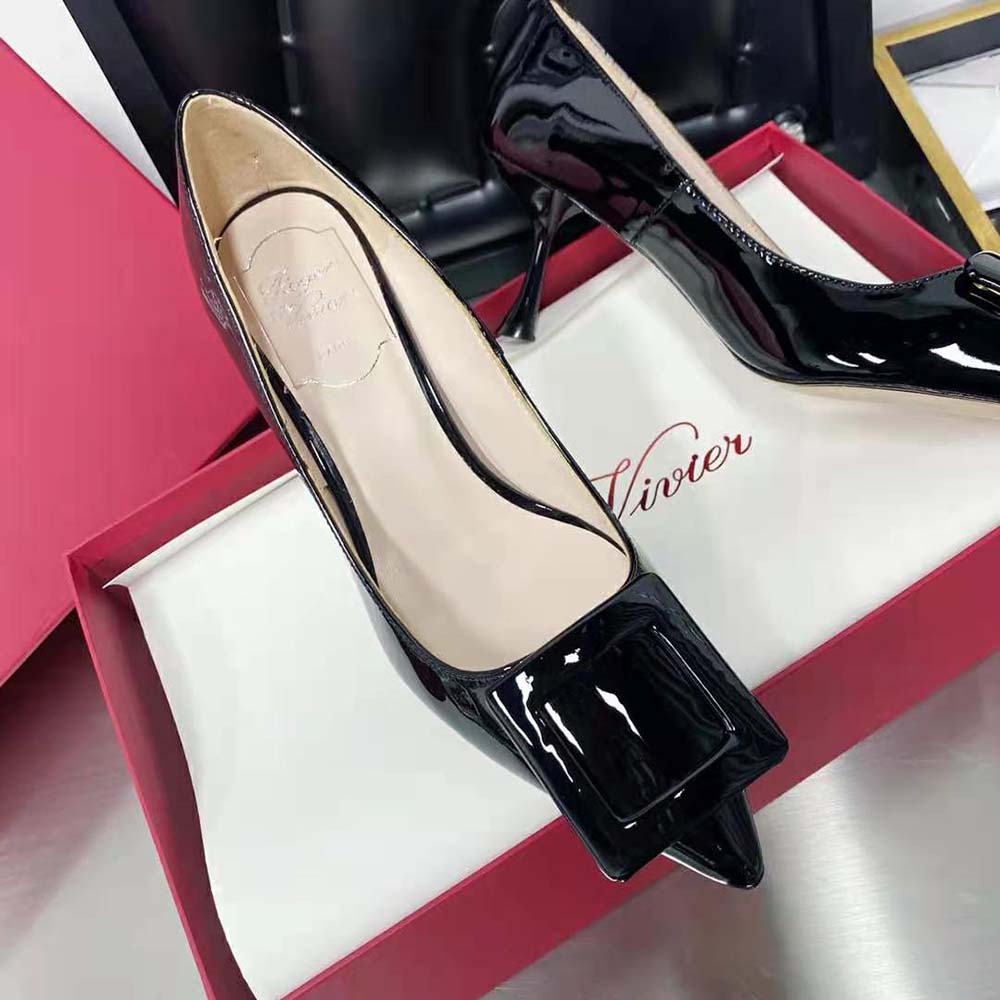 Roger Vivier Women Viv In The City Pumps in Patent Leather-Black - image 7