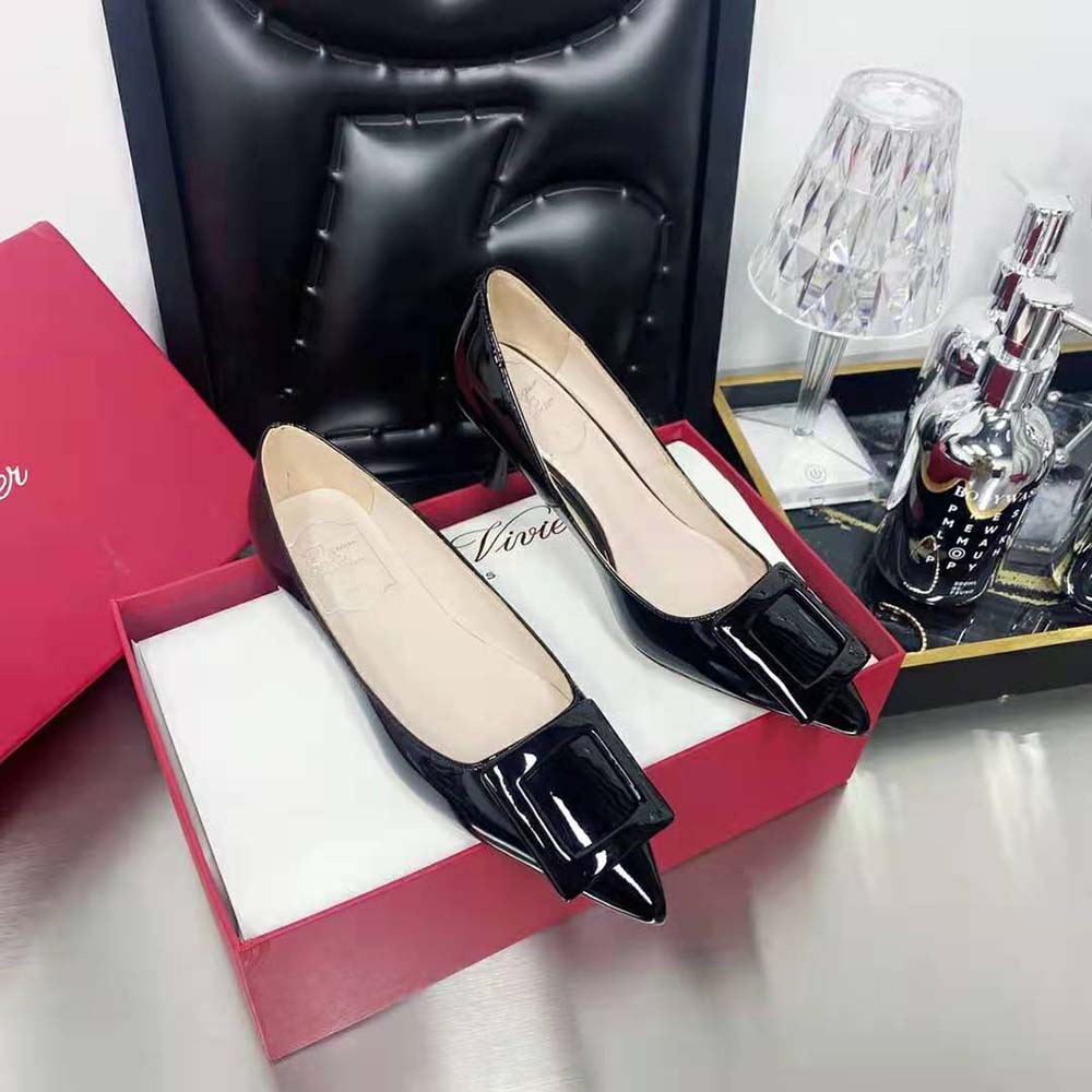 Roger Vivier Women Viv In The City Pumps in Patent Leather-Black - image 6