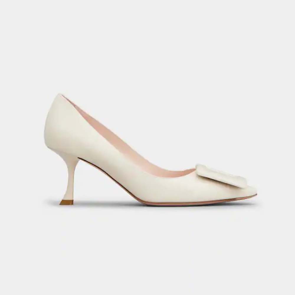 Roger Vivier Women Viv In The City Pumps white patent leather side view