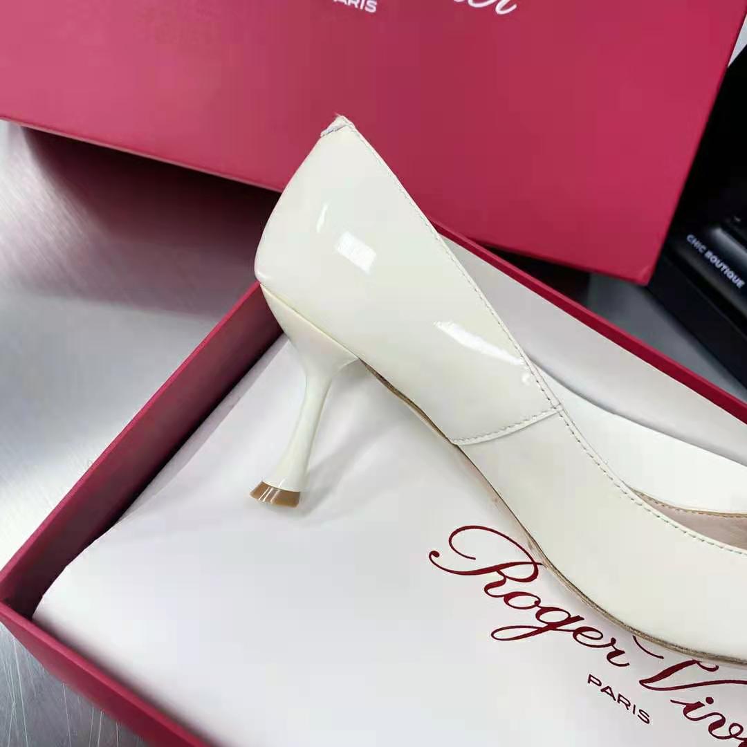 Roger Vivier Women Viv In The City Pumps in Patent Leather-White - image 9