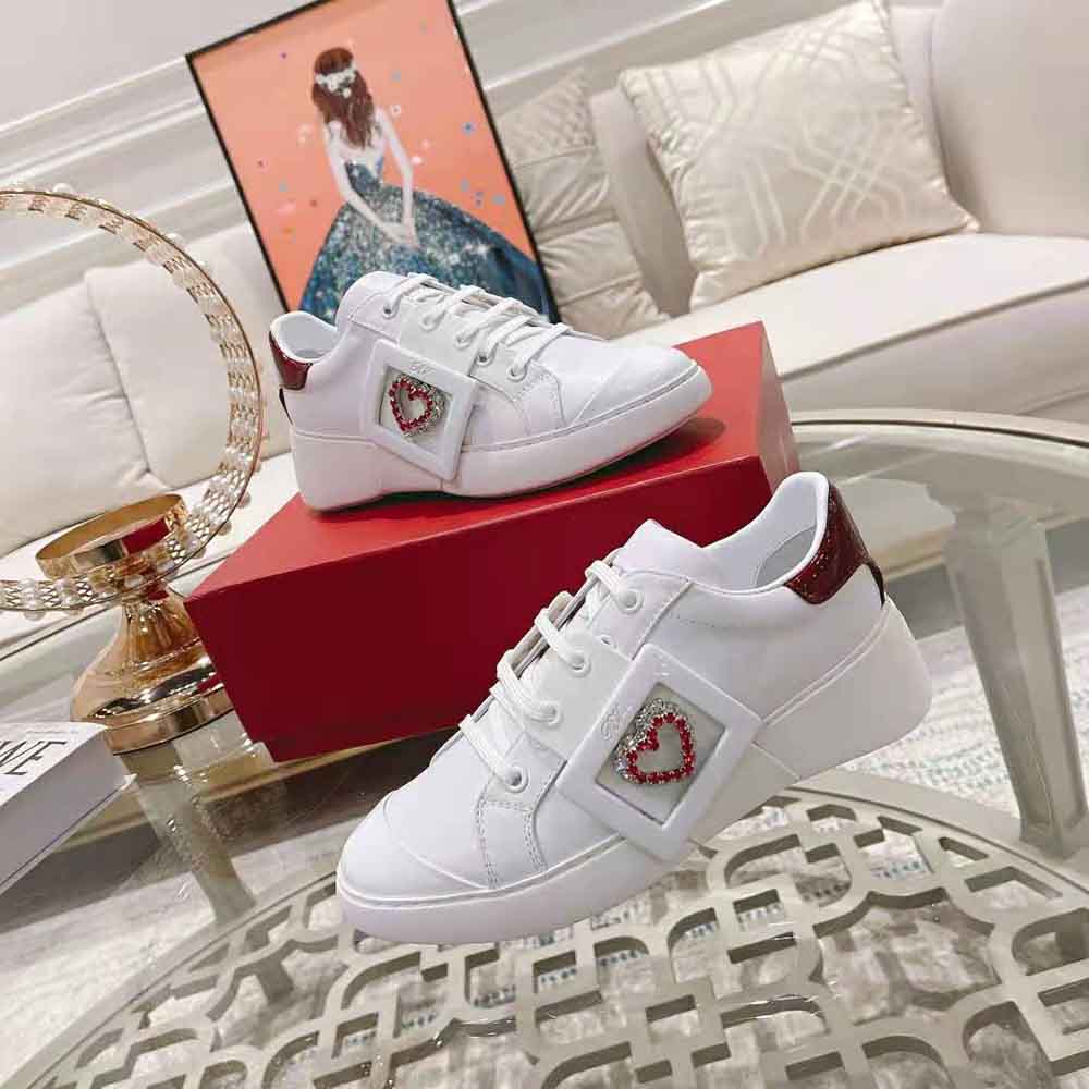 Roger Vivier Women Viv Skate Love Buckle Sneakers in Patent Leather - image 6