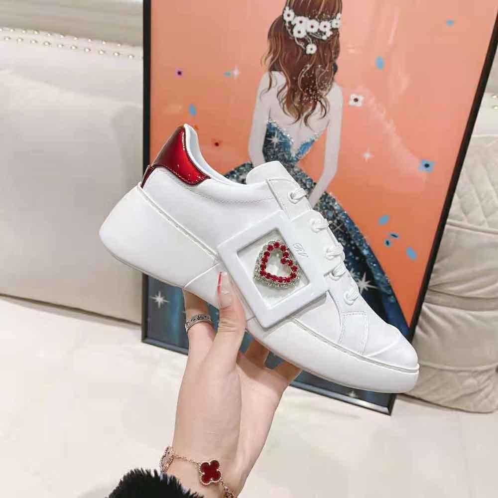 Roger Vivier Women Viv Skate Love Buckle Sneakers in Patent Leather - image 9