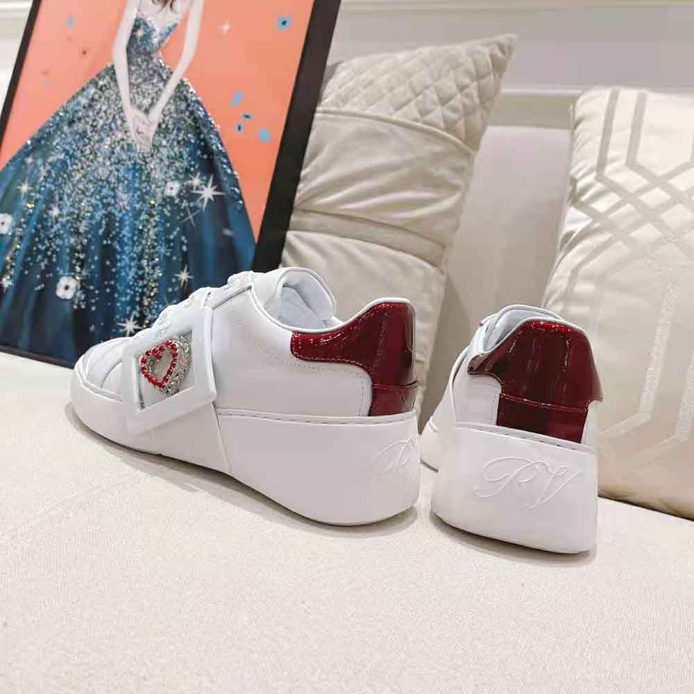 Roger Vivier Women Viv Skate Love Buckle Sneakers in Patent Leather - image 8