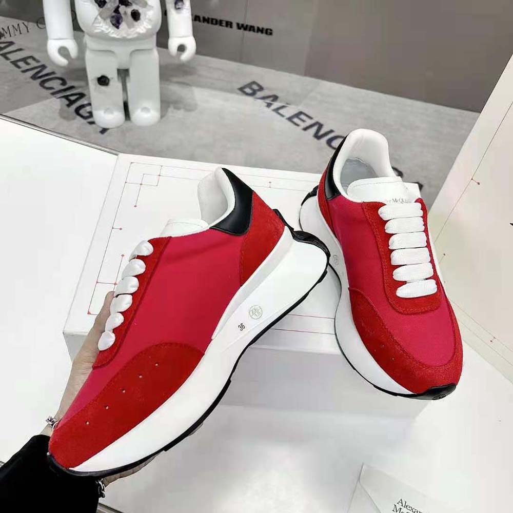 Alexander Mcqueen Unisex Sprint Runner in Lust Red - image 6