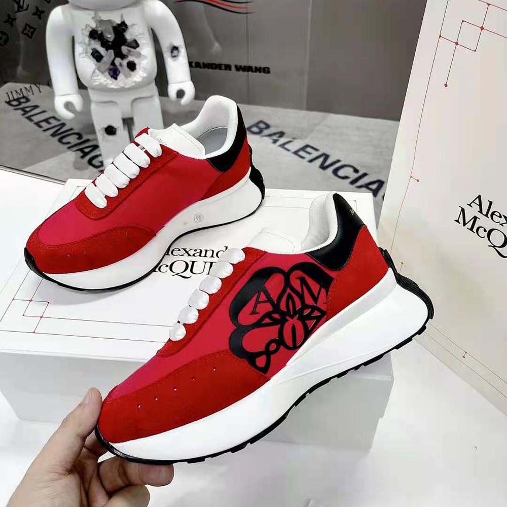 Alexander Mcqueen Unisex Sprint Runner in Lust Red - image 5