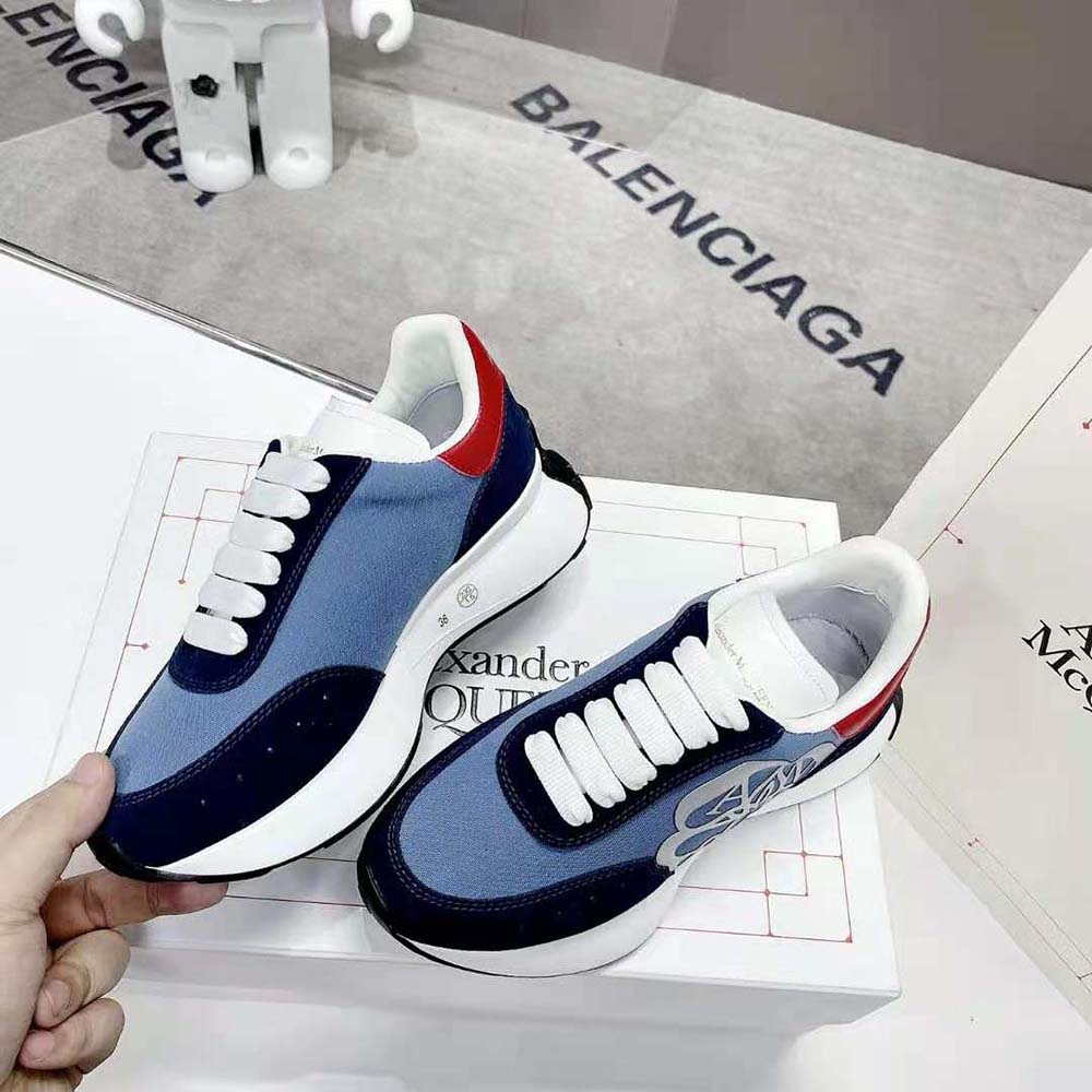 Rear view showing oversized sole detail of Alexander Mcqueen Unisex Sprint Runner
