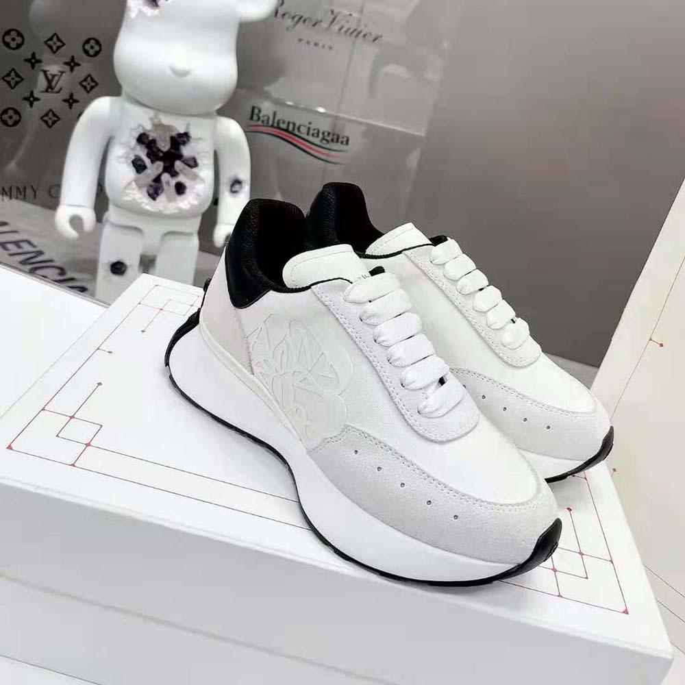 Top view showing lace-up closure on Alexander Mcqueen Sprint Runner sneakers