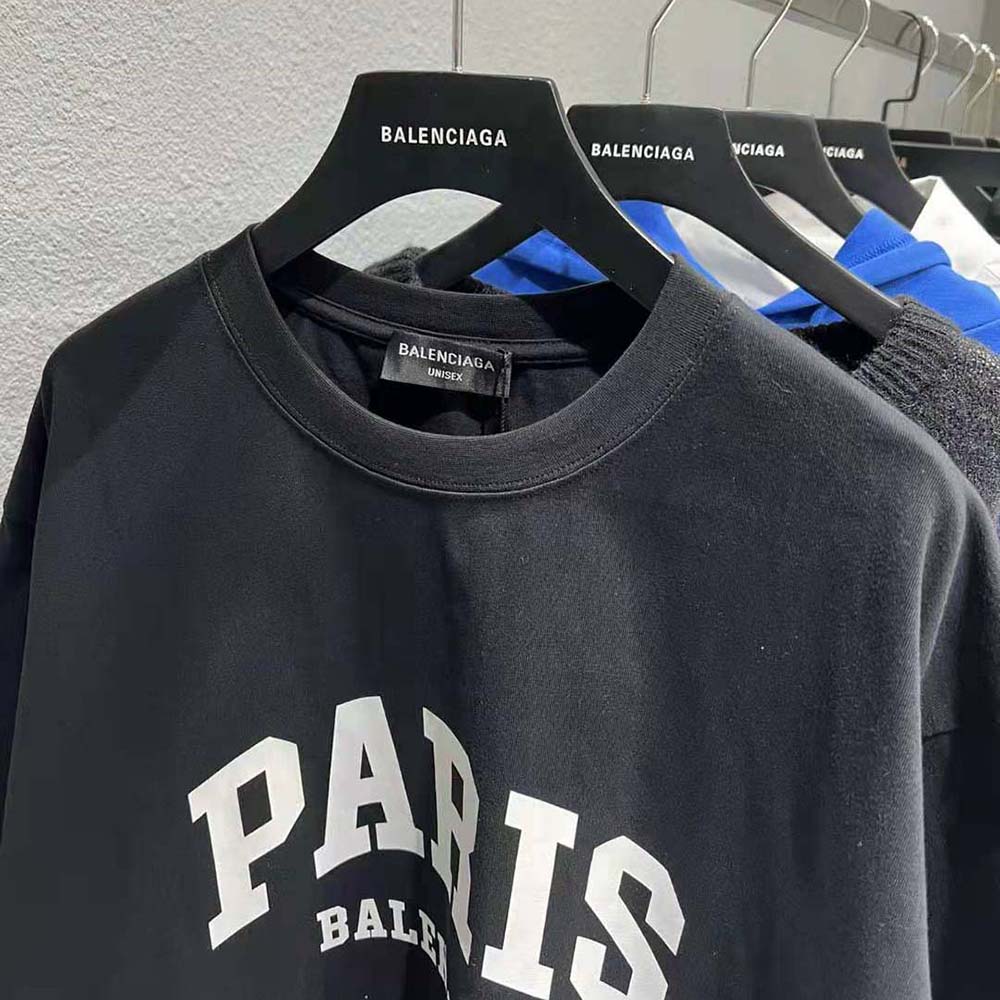 Balenciaga Men Cities Paris T-shirt Medium Fit in Black - image 7