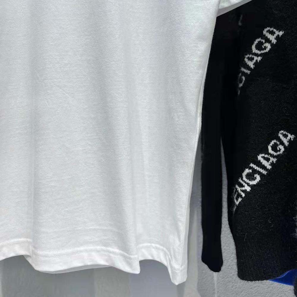 Balenciaga Men Cities Paris T-shirt Medium Fit in White - image 10